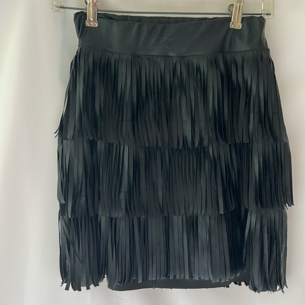 Black Fringe Skirt